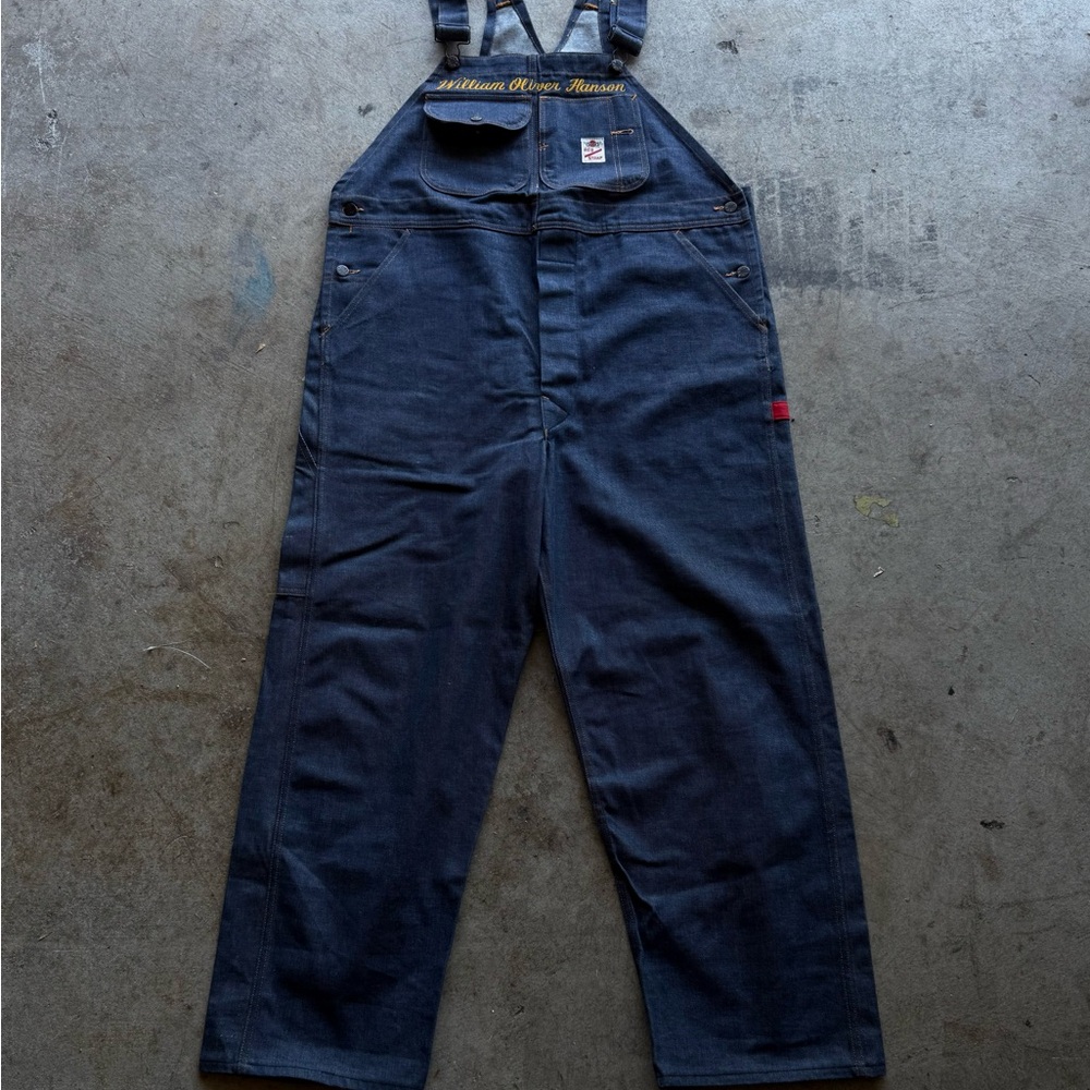Denim Overalls with Logo